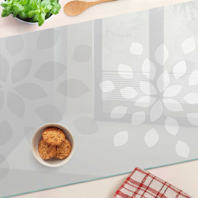 Chopping board glass Floral pattern with leaves