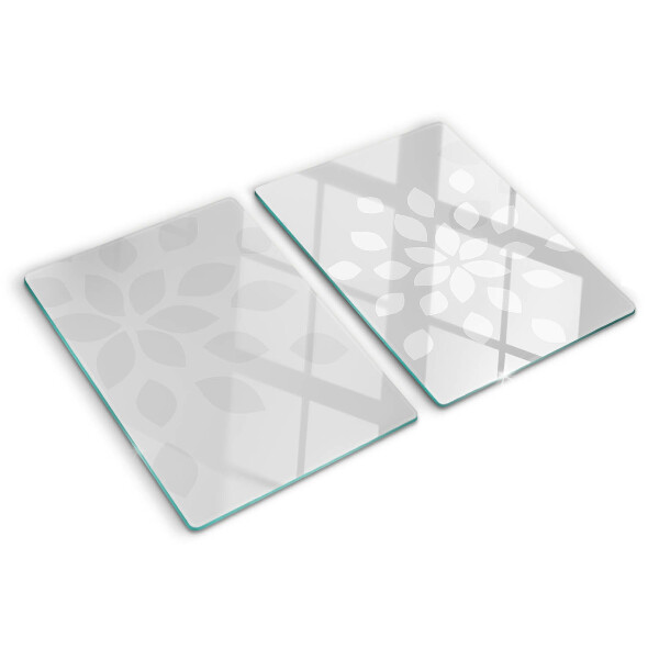 Chopping board glass Floral pattern with leaves