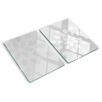 Chopping board glass Floral pattern with leaves
