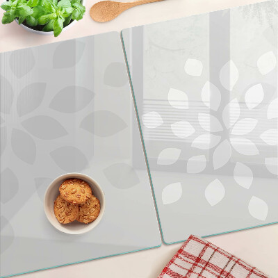 Chopping board glass Floral pattern with leaves