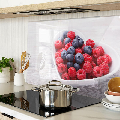 Chopping board glass Heart-shaped fruits