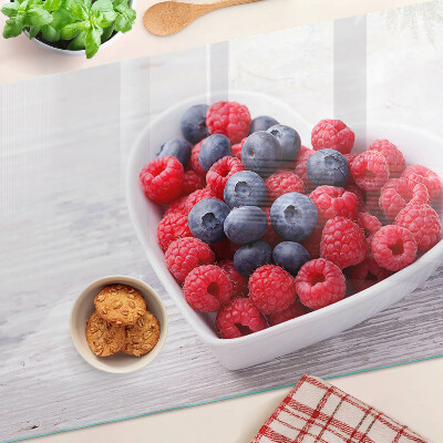 Chopping board glass Heart-shaped fruits