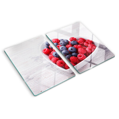 Chopping board glass Heart-shaped fruits