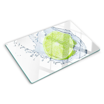 Glass cutting board Lemon in water
