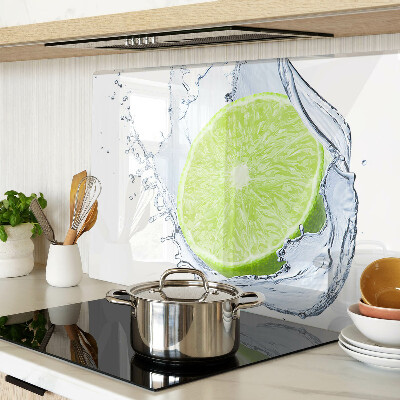 Glass cutting board Lemon in water