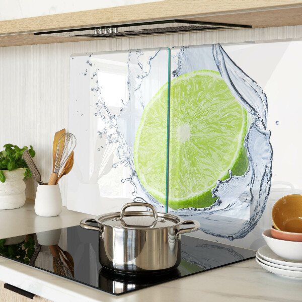Glass cutting board Lemon in water