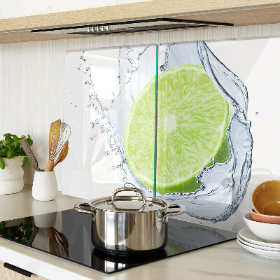 Glass cutting board Lemon in water