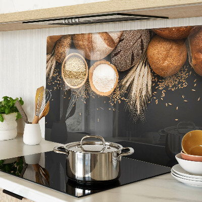 Glass cutting board Bread and grains