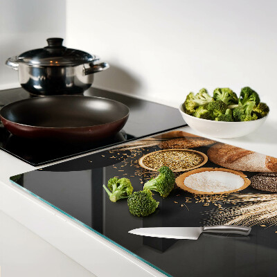 Glass cutting board Bread and grains