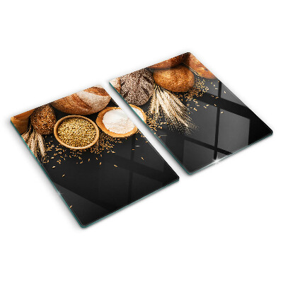 Glass cutting board Bread and grains