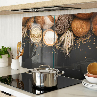 Glass cutting board Bread and grains