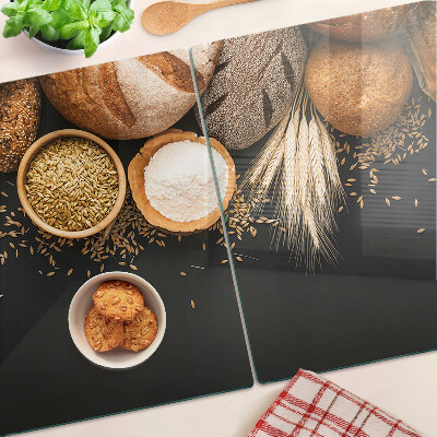 Glass cutting board Bread and grains