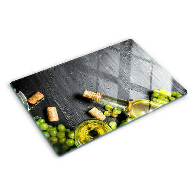 Chopping board Wine and grapes