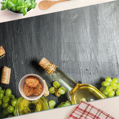 Chopping board Wine and grapes