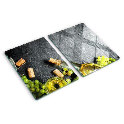 Chopping board Wine and grapes