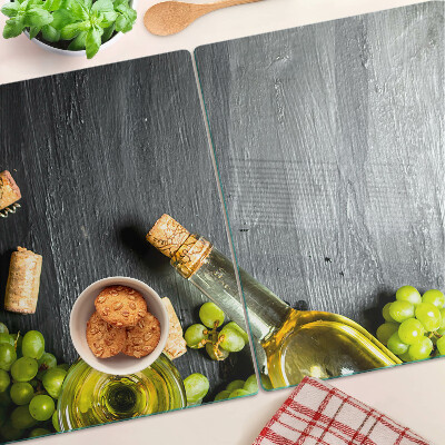 Chopping board Wine and grapes