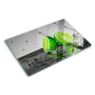 Glass cutting board Lemons in water