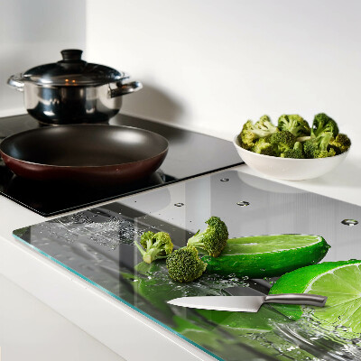 Glass cutting board Lemons in water