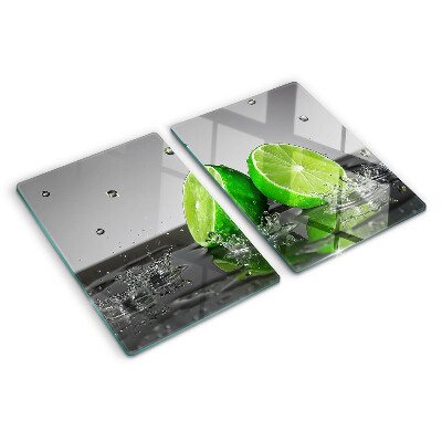 Glass cutting board Lemons in water