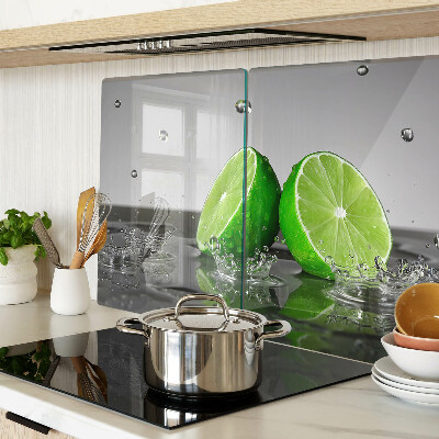 Glass cutting board Lemons in water
