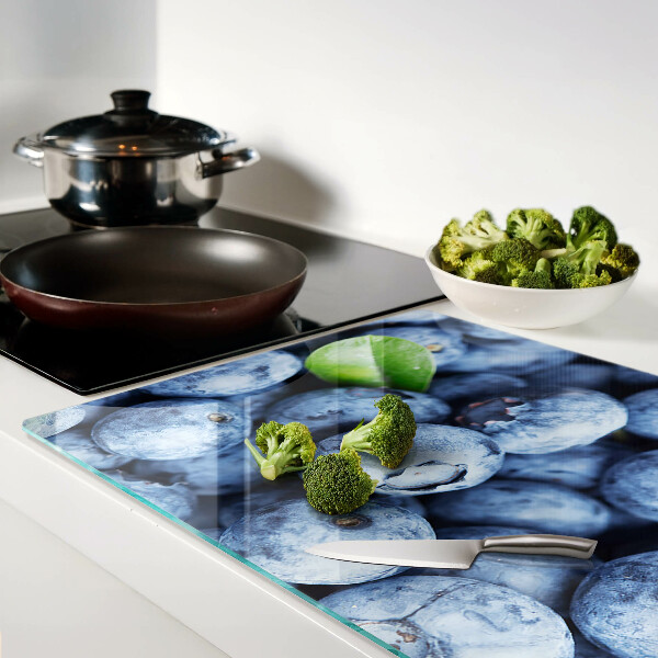 Glass cutting board Berries with leaves