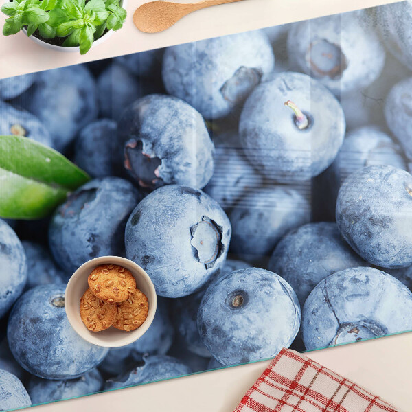 Glass cutting board Berries with leaves