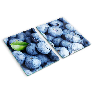 Glass cutting board Berries with leaves