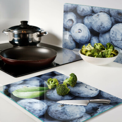 Glass cutting board Berries with leaves