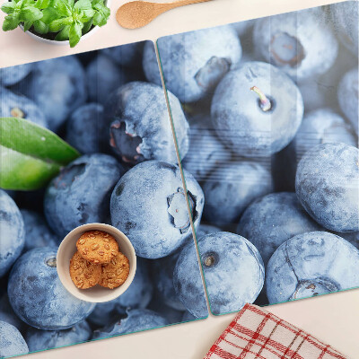 Glass cutting board Berries with leaves