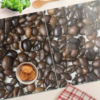 Glass kitchen board Coffee beans