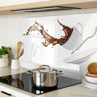 Chopping board Coffee and a splashing drink