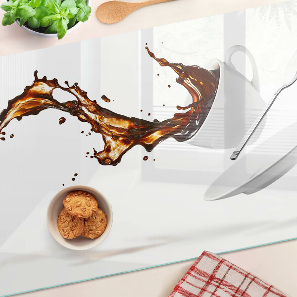 Chopping board Coffee and a splashing drink