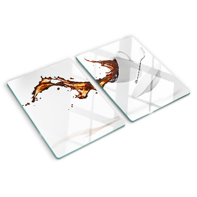 Chopping board Coffee and a splashing drink