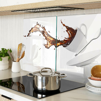 Chopping board Coffee and a splashing drink