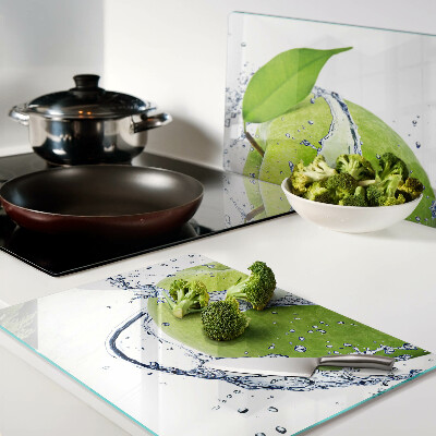 Chopping board Apple in water
