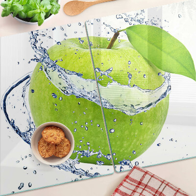 Chopping board Apple in water