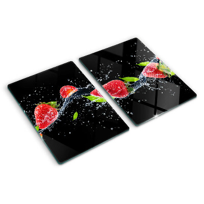Chopping board Strawberries in water