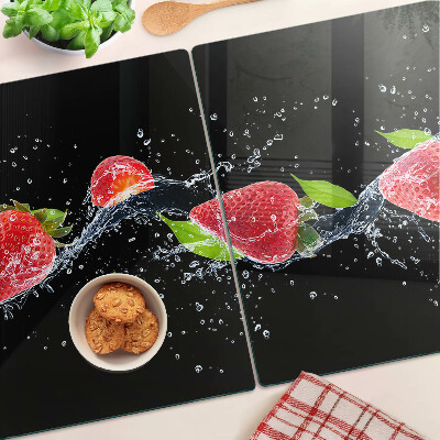 Chopping board Strawberries in water