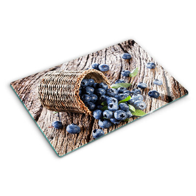 Glass chopping board Berries in a basket