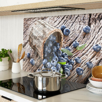 Glass chopping board Berries in a basket