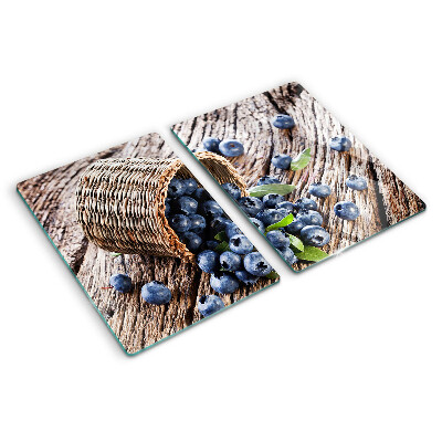 Glass chopping board Berries in a basket