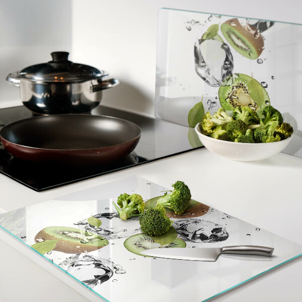 Glass kitchen board Fruit in ice