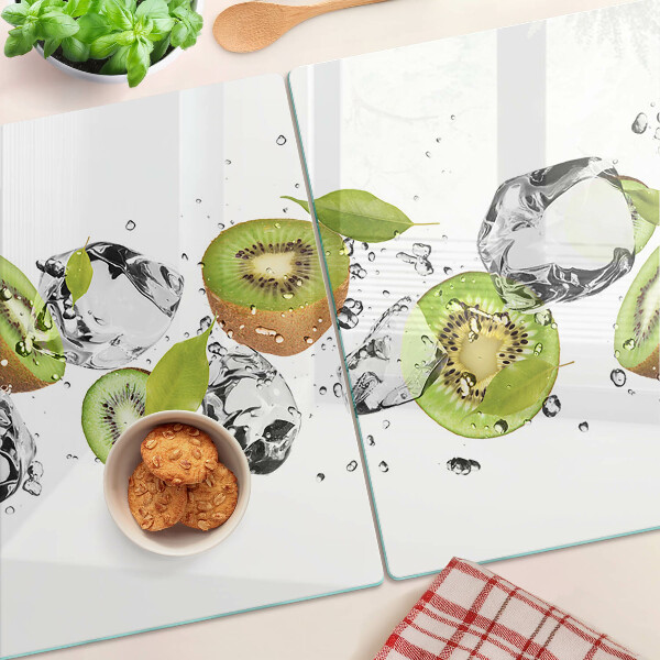 Glass kitchen board Fruit in ice