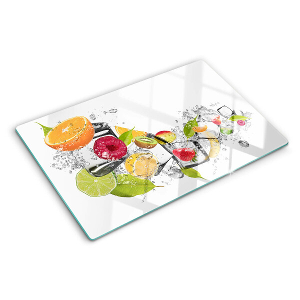 Glass cutting board Fruit in water