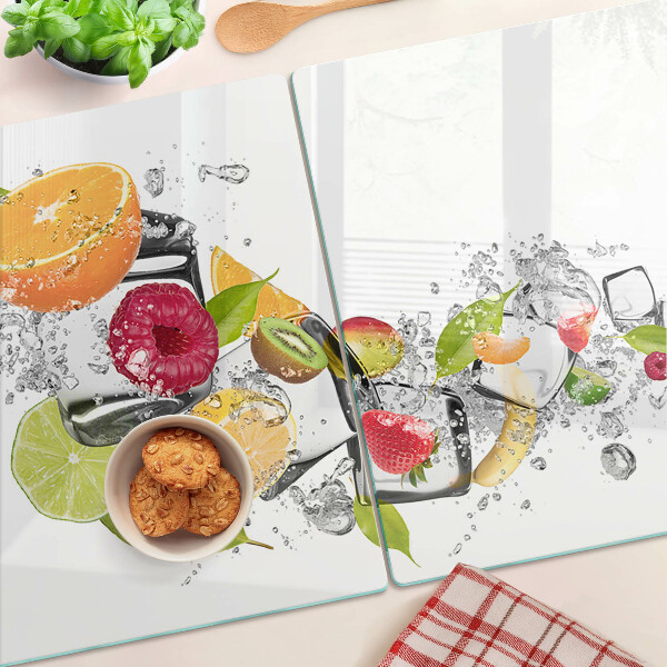 Glass cutting board Fruit in water