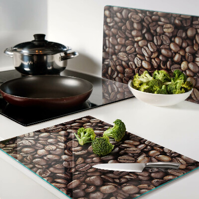 Glass kitchen board Coffee beans