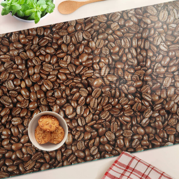 Glass chopping board Coffee beans
