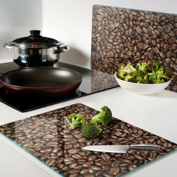 Glass chopping board Coffee beans