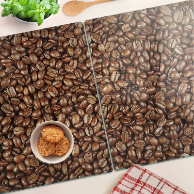 Glass chopping board Coffee beans