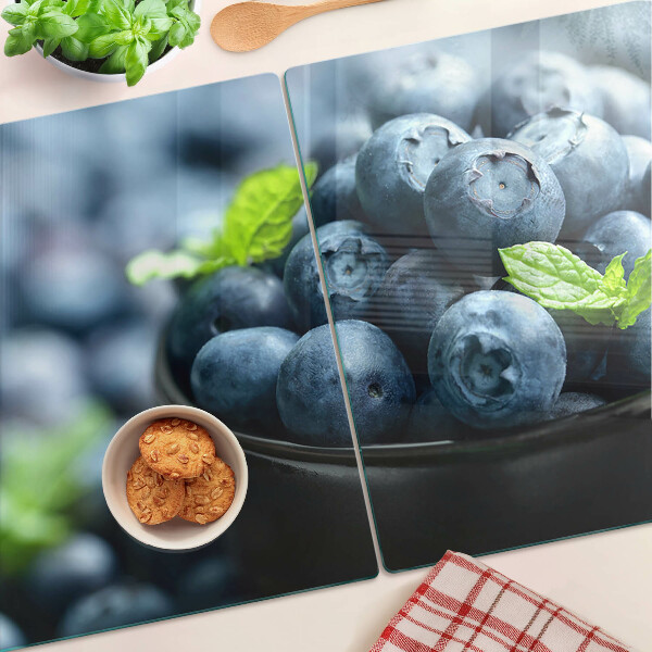 Glass chopping board Berries in a bowl